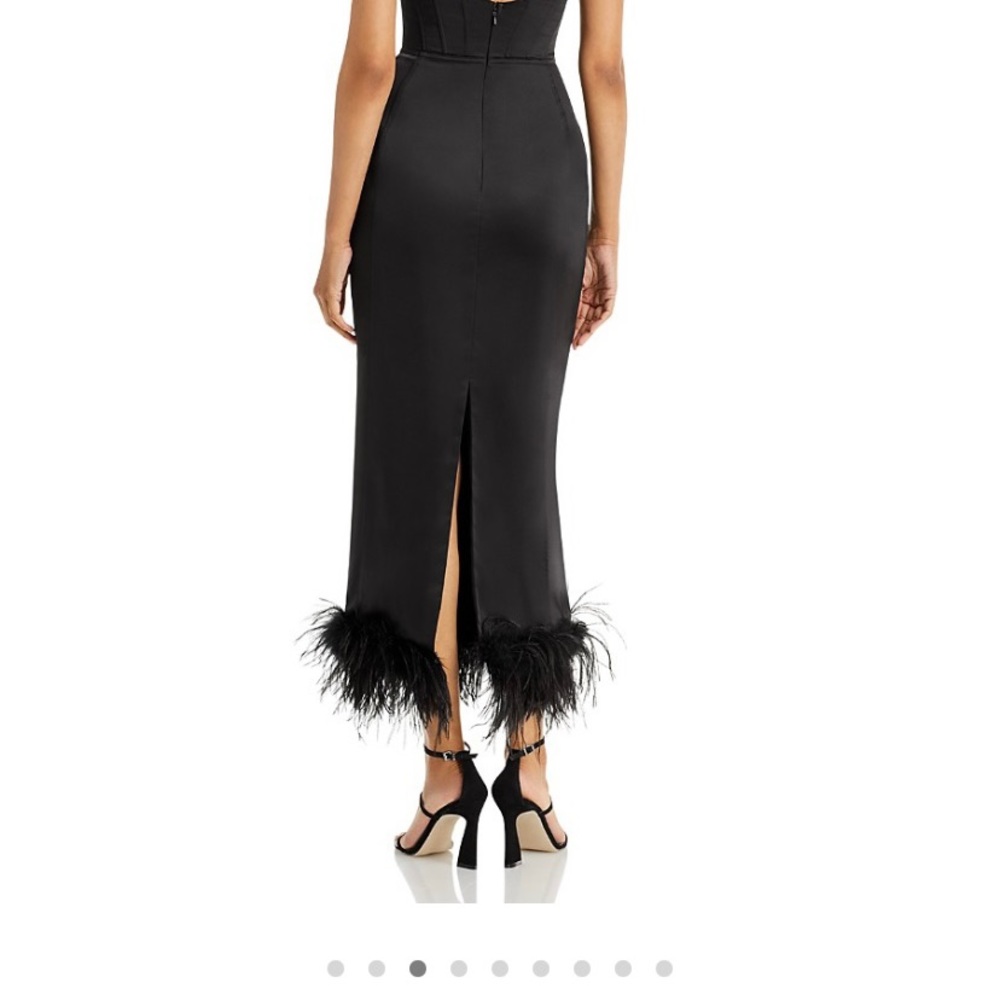 Aqua. Black silk dress (size small/2) . - Picture 4 of 5